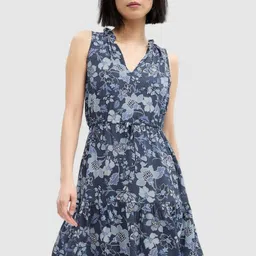 GAP Floral Print Belted Fit & Flare Dress-picture-45