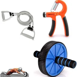 manogyam For Core Fitness Ab Roller&Double Toning Tube&Hand Gripper Fitnes Equipment Fitness Accessory Kit Kit-picture-26