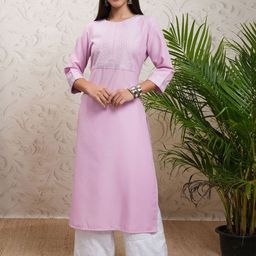 Vishudh Women Embroidered Flared Sleeves Thread Work Kurta-picture-14
