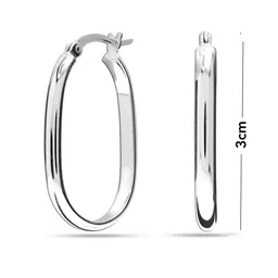 LeCalla 925 Sterling Silver-Plated Circular Shaped Hoops image 3