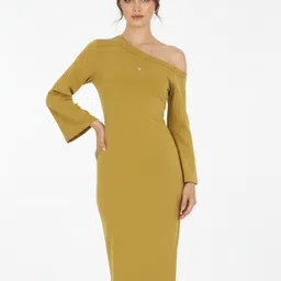 glitchez One Shoulder Sheath Midi Dress-picture-11