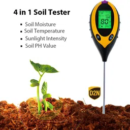 4 in 1 Digital Soil Meter, Moisture,Sunlight & Temperature Tester for Plant Use5 Soil Test Kit-image-16