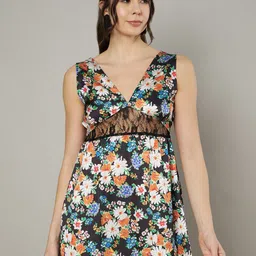 Amagyaa Floral Printed A-Line Mini Dress-picture-29