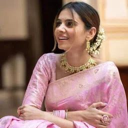 ADR CHIKANKARI Woven Design Zari Art Silk Handloom Banarasi Saree image 3