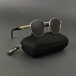 Irayz Unisex Black Lens & Silver-Toned Round Sunglasses with-picture-17