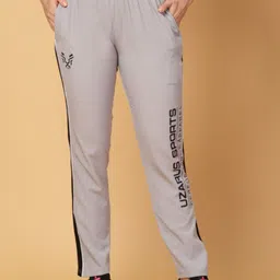 UZARUS Women Typography Mid-Rise Track Pants-image-85