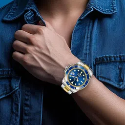 SANSIMAYO Zoro Men Dial & Stainless Steel Straps Analogue Watch SM-M-95-TTSG-SG-BL image 3