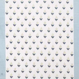 JEEVAT White Floral 220 TC King Bedsheet with 2 Pillow Covers image 2