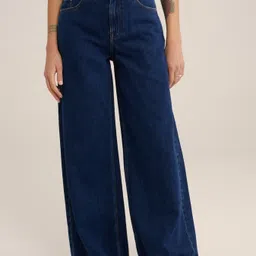 the rivvrs co Women Straight Fit High Rise Dark Blue Jeans-picture-19