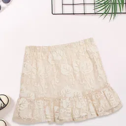 FOREVER FRIDAY Girls Self-Designed Lace A-Line Skirt-picture-10