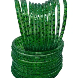 zsp Green Glass Artificial Stones Bangle image 2