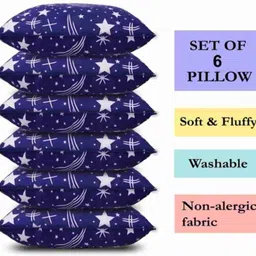 fulffystyl luxury Microfibre Solid Sleeping Pillow Pack of 6-picture-37