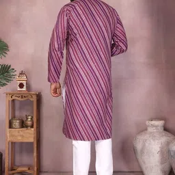 ZARA STAR Striped Pure Cotton Kurta With Trousers image 5