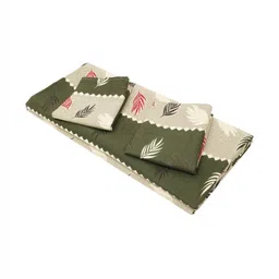 THE CONVERSION Green Printed Pure Cotton 210 TC Queen Bedsheet Set 2.28 m x 2.54 cm image 5