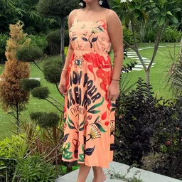 BAESD Print A-Line Midi Dress image 4