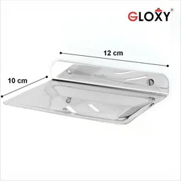 GLOXY Silver-Toned Set Of 3 Stainless Steel Soap Holder image 3