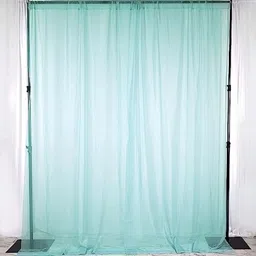Special you Turquoise net sheet curtain for Birthday Decoration Bride to be, Anniversary, Photoshoot, Aesthetic Room Decor -3pcs-image-7