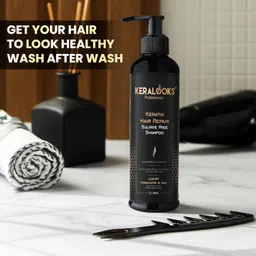 keralooks professional Keralooks Keratin Sulphate Free Shampoo and Hair Mask Combo Pack (250ml each) image 2