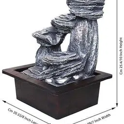 DAY CREATION Tabletop Water Fountain, Environmental Resin Meditation Fountain Decorative Showpiece - 25 cm image 4