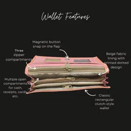 pavis Casual Peach Clutch image 3