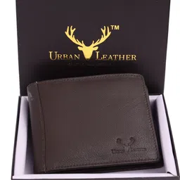 urban leather Men Formal Brown Genuine Leather RFID Wallet-picture-11