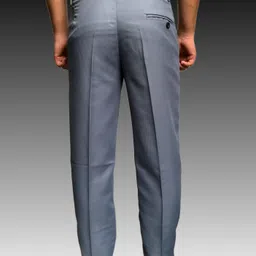 burraq collection Men Regular Fit Grey Cotton Blend Trousers image 2