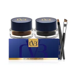 cvb EYEBROW FILLER AND GEL KAJAL BLACK & BROWN 2 IN 1 | 10 g-picture-10