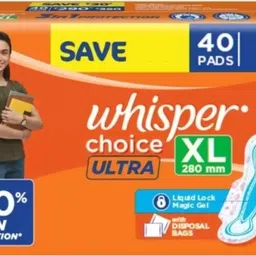 whisper Choice Ultra XL Up To 100% Stain Protection All day Sanitary Pad-picture-14