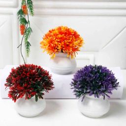 foliyaj Mini Multicolour Plastic (Set of 3) Artificial Plants With Pot-picture-11