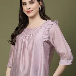 Mafadeny Square Neck Short Sleeves Top image 5