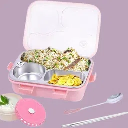 kello Steel Airtight Leak-Proof Tiffin Box for Kids Lunch Box, School, Office T77 3 Containers Lunch Box-picture-10