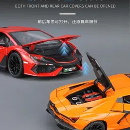 arniyavala 1:24 Lamborghini Revuelto Diecast Pull Back Acousto-Optic Alloy Metal Toy Car image 2