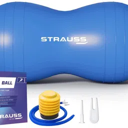 strauss Anti Burst Gym Ball Peanut Shape | Exercise Ball For Kids, 95X45 Cm (Blue) Gym Ball-picture-25