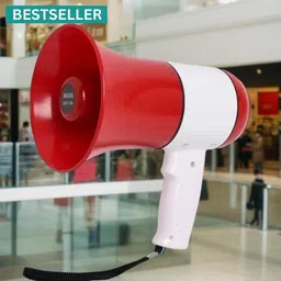 syara Handheld (Megaphone with Recorder) (Bhopu Talk Record Play) & Siren MusicJT374 Handheld (Megaphone) (Bhopu) Horn with USB & SD Card Port for AnnouncingJT374 Outdoor, Indoor PA System-picture-25