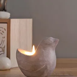 Aapno Rajasthan White Solid Bird Shape Tealight Candle Holder-image-17