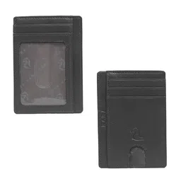 Kara Unisex Textured Leather Card Holder image 3