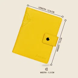 MAI SOLI Unisex Mustard Yellow Genuine Leather Gypsy Travel Wallet image 4