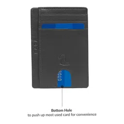 Kara Unisex Textured Leather Card Holder image 5