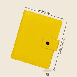 MAI SOLI Unisex Mustard Yellow Genuine Leather Nomad Travel Wallet image 4