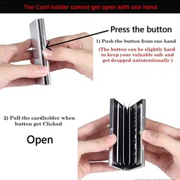 StealODeal Unisex Stainless Steel Printed Card Holder image 5