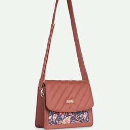 ZOUK Women Solid Structured Detachable Sling Strap Shoulder Bag withTasselled image 2