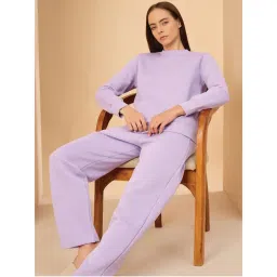 Sweet Dreams Lavender Solid Sweatshirt and Pant-image-6