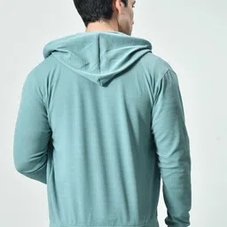 BAESD Men Solid Hooded Long Sleeves Casual Sweatshirt image 2