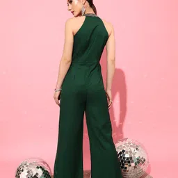 STREET 9 Green Embellished Basic Jumpsuit image 2
