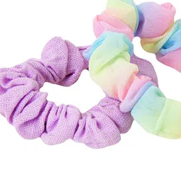 Accessorize Girls Set of 2 Ombre Scrunchy Ponytail Holders image 3