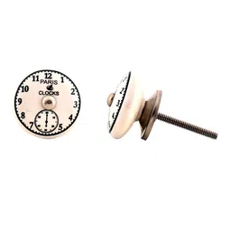 The Decor Mart Set Of 4 White & Black Ceramic Decorative Knobs image 5