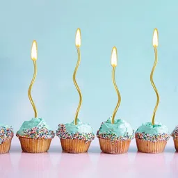 party junction Unscented Party Twisty Metallic Golden Spiral Candles Candle image 2