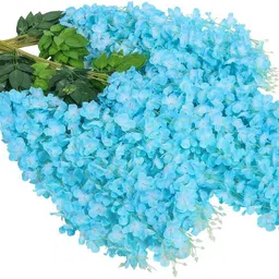 siddhivinayak Laddu Gopal 12 Pcs 42 Inches Wisteria Artificial Hanging Blue Westeria Artificial Flower image 5