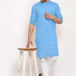ladyflock Men Cotton Blend Kurta Pyjama Set-picture-18