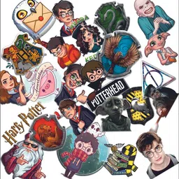 Yuckquee Harry potter Laptop Stickers for Laptops, Car, Motorcycle, Bicycle, Luggage, Water Bottles, Guitar, Decal, Graffiti, Patches Stickers Pack (25 pcs) YK-3 Vinyl Laptop Decal 2.5 image 1